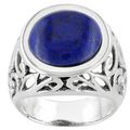 BAGUE ARGENT ET LAPIS-LAZULI