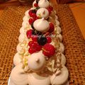 Pavlova bûche aux fruits rouges