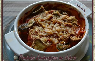 Roulades d'aubergines au chèvre