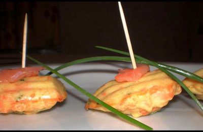 Madeleines au saumon et à la ciboulette