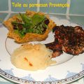 Tuiles au parmesan et aux herbes de Provence