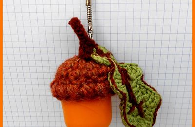 Automne au crochet, porte-clefs