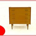 Commode vintage bois clair années 1970