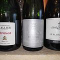 Champagne Lallier: Ouvrage Extra Brut; Trimbach : Riesling vieilles vignes 2015; Vin de France : Le Blanc de Fontenil 2019