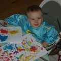 Mon petit peintre fait de l'art abstrait... Pour