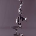 Two Shi Jianmin's Stainless steel works at the Peabody Essex Museum