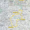 Plan des circuits 31(en jaune) 33 kms réel et 43 (en bleu) 47 kms réel