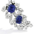 Platinum,  Ceylon Sapphire and Diamond Brooch, Cartier, Paris, 1930s