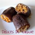 Aubergines séchées farcies au riz et boulgour - Etsiz Kuru Patlican Dolması