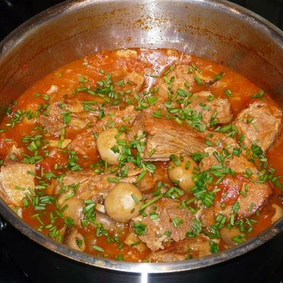Sauté de veau aux champignons