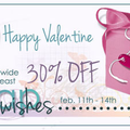 Happy Valentine 30% off 