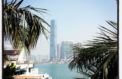 Dimanche ensoleille sur la baie de Hong Kong