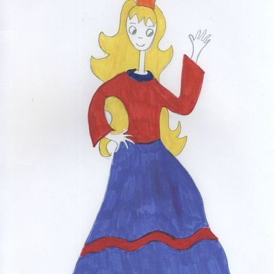 Princesse avec couronne royale 