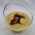 Battle food: Soupe de courgettes au fromage de chèvre et champignons 