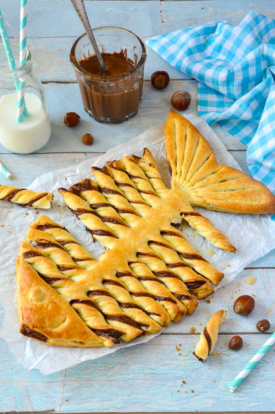 poisson, feuilleté, chocolat, vegan, healthy, sain, 1e avril, premier avril, sans gluten, recette enfant, recette facile