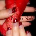 Red Dentelle Nails