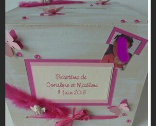 urne de bapteme Coralyne et maêline