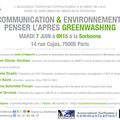 Petit-déjeuner débat 7 juin : communication & environnement, pensez l'après-greenwashing