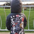 Gilet à capuche "Junk food robot"