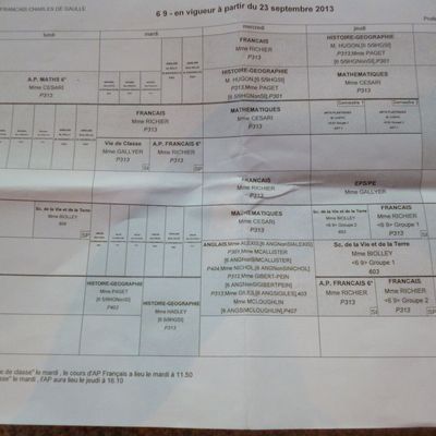 Après quelques semaines au collège...