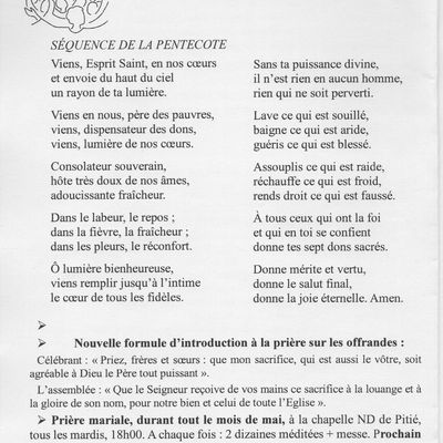 Annonces 19 mai 2024