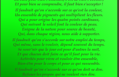 Il faudrait qu'on s'accorde