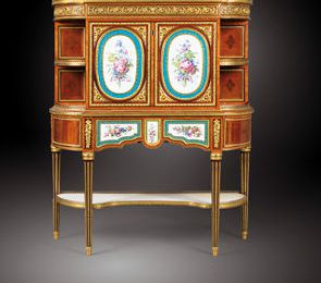 Sotheby's to Auction Very Rare Secrétaire with Sevres Porcelain Plaques Stamped A. Weisweiler