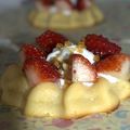 Moelleux au fromage blanc et fraises