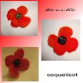 Broche coquelicot