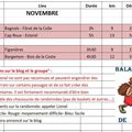 Programme randonnées de novembre