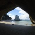 Rayons de soleil sur Cathedral Cove…