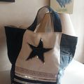 Sac Cabas en Jeans et sequins