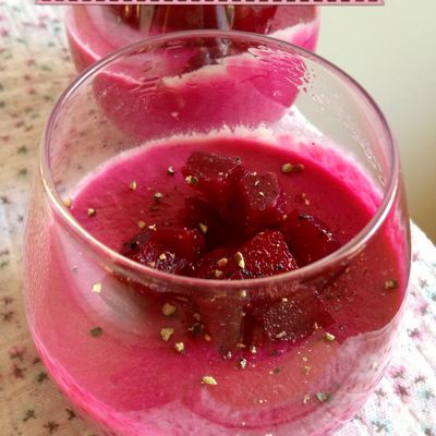 {Pannacotta à la betterave pour l'Octobre Rose}