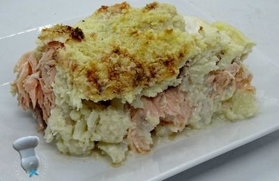 Gratin saumon chou-fleur en béchamel