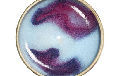 A superb Junyao purple-splashed bubble bowl, Northern Song dynasty (960-1127)