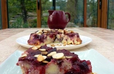 Far renversé aux prunes et ricotta