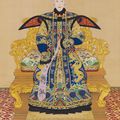 A large imperial portrait of Consort Chunhui by Giuseppe Castiglione and others, title calligraphy by the Qianlong Emperor