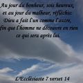 L'Ecclésiaste 7 verset 14 