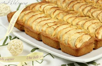 Financier géant aux pommes & au speculoos