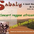 Samedi 10 novembre : concert reggae avec Sabaly