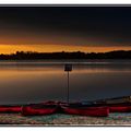 Soleil couchant au bord du Lac des Ailettes