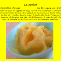 le sorbet et la glace