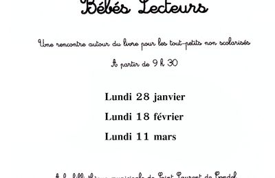 Bébés Lecteurs ... prochaines dates