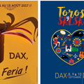 DAX 2017 - cartels de la Feria d’Août et de Toros y Salsa.
