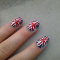 Nail art drapeau anglais 