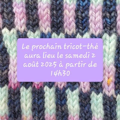 Le tricot-thé du mois d'août 2025