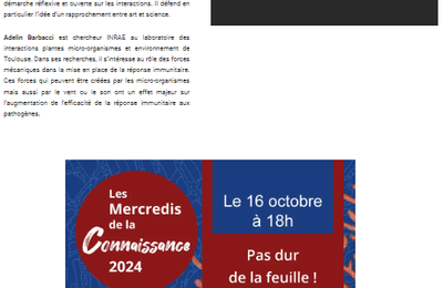 RAPPEL de la conférence du 16 octobre 2024
