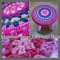 Mandala pour Housse de Tabouret