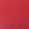 coupon tissu patchwork graphique motif à pois, rouge, blanc, env. 50x50 cm