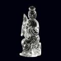 Chinese Rock Crystal Figure of a Female Musician. Late Qing Dynasty